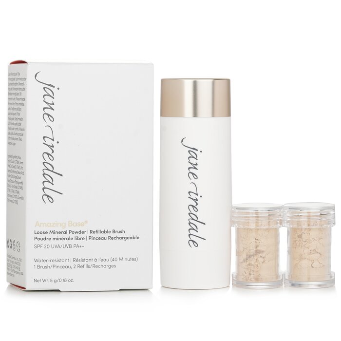 Jane Iredale Amazing Base Loose Mineral Powder SPF 20 Refillable Brush (1x Brush, 2x Refills) 2x2.5g/0.09ozProduct Thumbnail