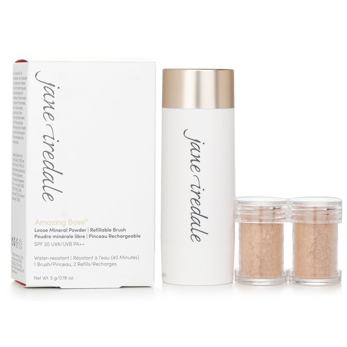 Jane Iredale Amazing Base Loose Mineral Powder SPF 20 Refillable Brush (1x Brush, 2x Refills) 2x2.5g/0.09ozProduct Thumbnail
