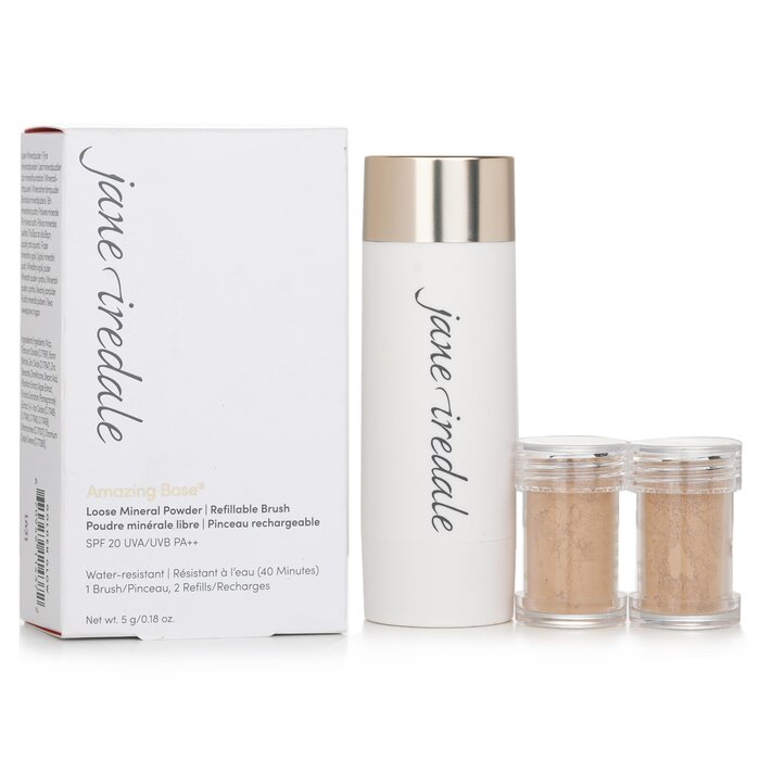 Jane Iredale Amazing Base Loose Mineral Powder SPF 20 Refillable Brush (1x Brush, 2x Refills) 2x2.5g/0.09ozProduct Thumbnail