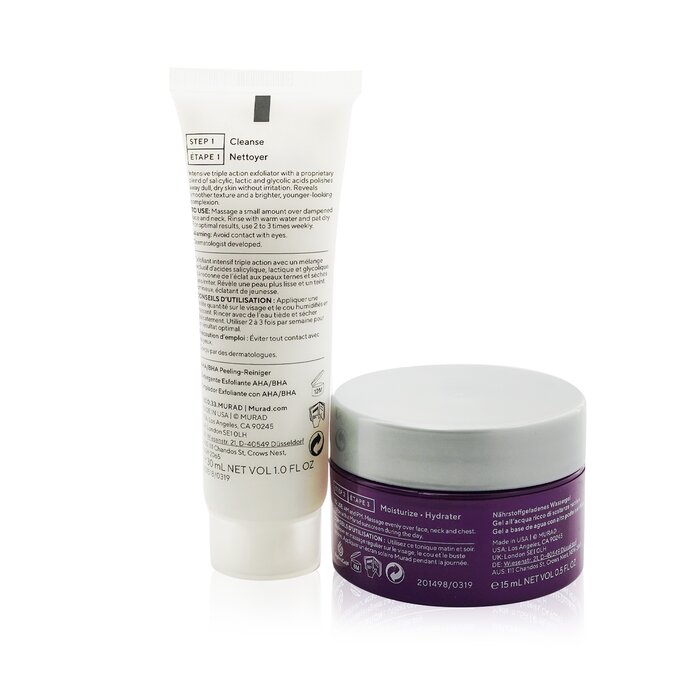 Murad You Dew You Set: Nutrient-Charged Water Gel 15ml + AHA/BHA Exfoliating Cleanser 30ml 2pcsProduct Thumbnail