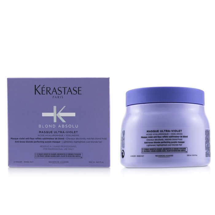 Kerastase Blond Absolu Masque Ultra-Violet Anti-Brass Blonde Perfecting Purple Masque (Lightened Cool Blonde Hair) 500ml/16.9ozProduct Thumbnail