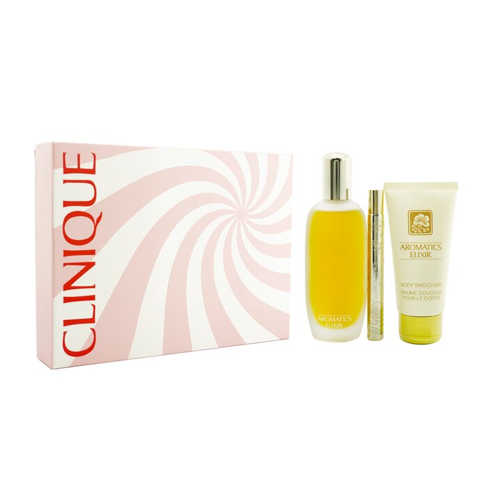Clinique Aromatics Elixir Riches Coffret: Parfum Spray 100ml/3.4oz + Body Smoother 75ml/2.5oz + Parfum Spray 10ml/0.34oz 3pcsProduct Thumbnail