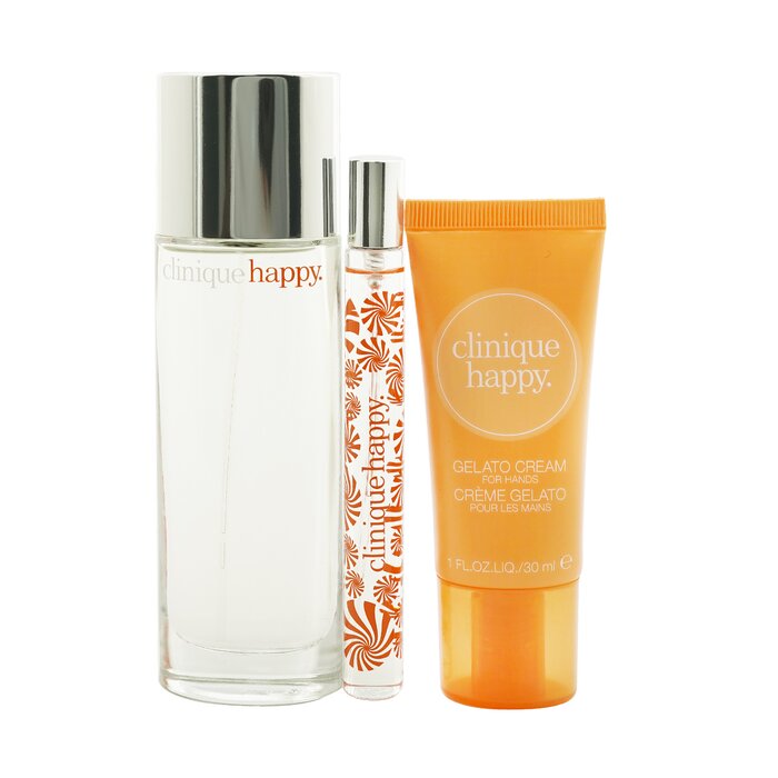 Clinique Wear It & Be Happy Coffret: Perfume Spray 50ml/1.7oz + Gelato Hand Cream 30ml/1oz + Perfume Spray 10ml/0.34oz  3pcsProduct Thumbnail