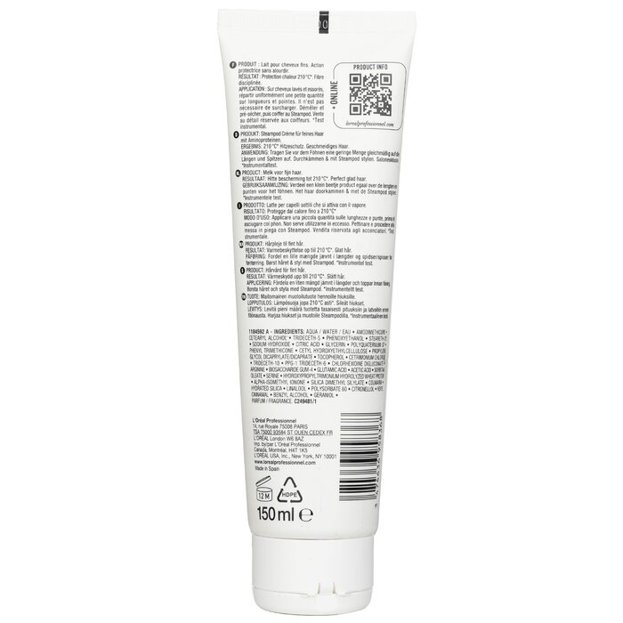 L'Oreal Professionnel SteamPod Steam Activated Milk (Smoothing + Protecting) (For Fine Hair) 150ml/5.1ozProduct Thumbnail