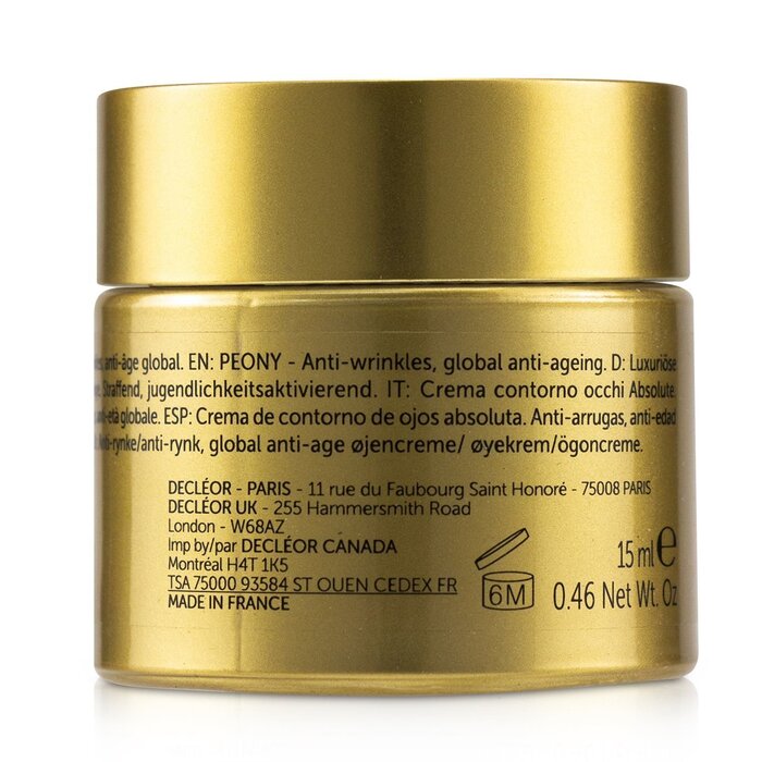 Decleor Peony Eye Cream Absolute (Unboxed) 15ml/0.46ozProduct Thumbnail