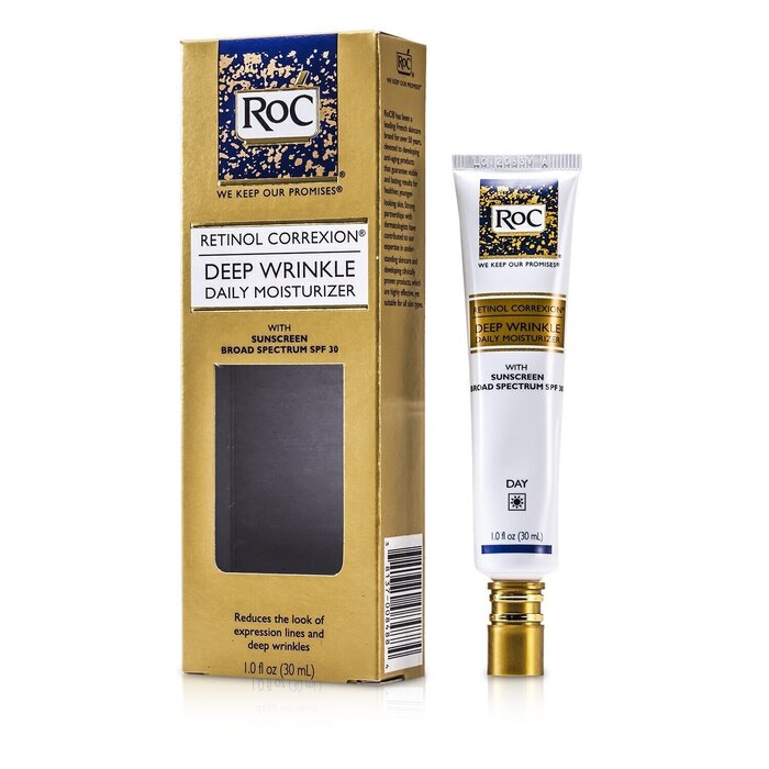ROC Retinol Correxion Deep Wrinkle Daily Moisturizer With Sunscreen Broad Spectrum SPF 30 (Exp. Date 12/2022) 30ml/1ozProduct Thumbnail