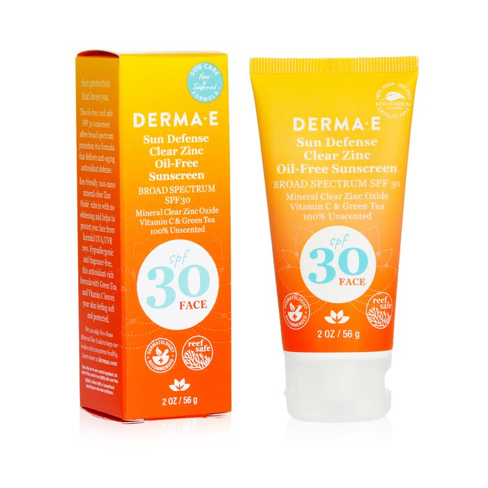 Derma E Sun Defense Clear Zinc Oil Free Sunscreen SPF 30 - Face 56g/2ozProduct Thumbnail