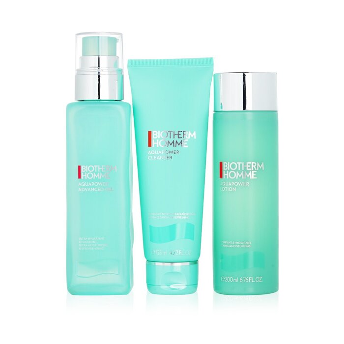 Biotherm Homme Aquapower Power Of 3 Set : Cleanser + Toning Lotion 200ml + Advanced Gel 100ml  3pcs+1bagProduct Thumbnail