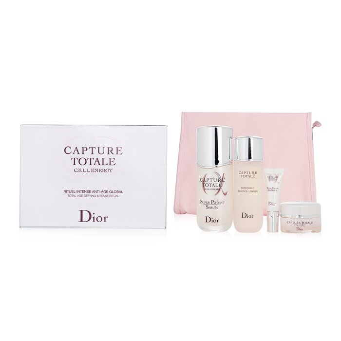 Christian Dior Capture Totale Total Age-Defying Intense Ritual Set: Serum 50ml + Essence Lotion 50ml + Creme 15ml + Eye Serum 5ml + Bag 4pcs+1bagProduct Thumbnail