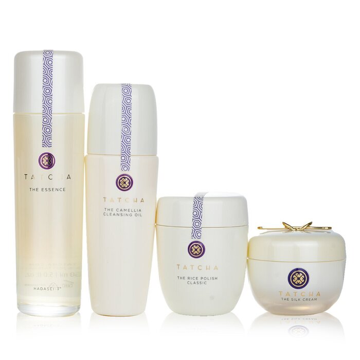 Tatcha Ritual For Firm Skin Set: Camellia Cleansing Oil 150ml + Essence 150ml + Silk Cream 50ml + Rice Polish 60g 4pcsProduct Thumbnail