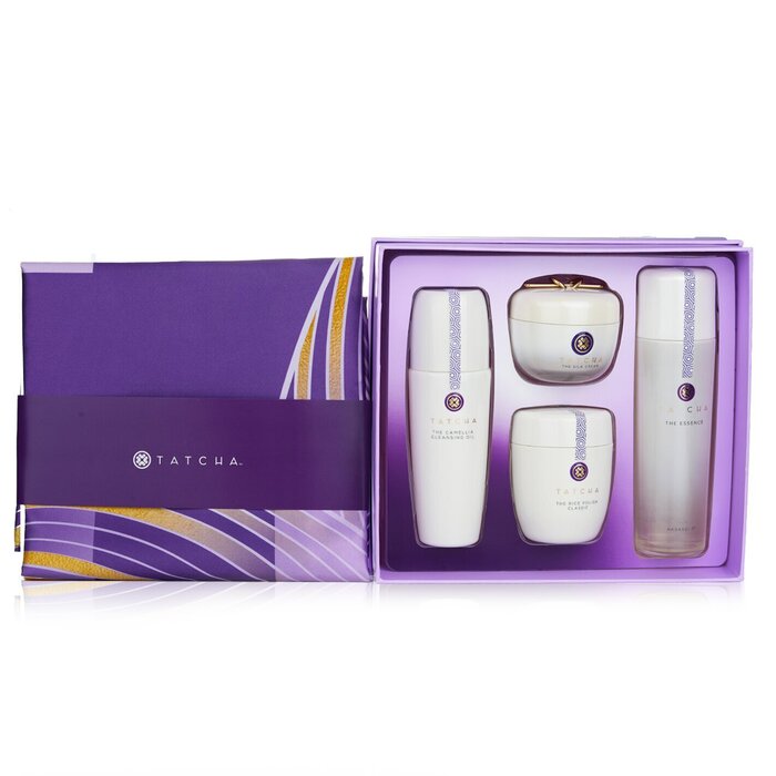 Tatcha Ritual For Firm Skin Set: Camellia Cleansing Oil 150ml + Essence 150ml + Silk Cream 50ml + Rice Polish 60g 4pcsProduct Thumbnail