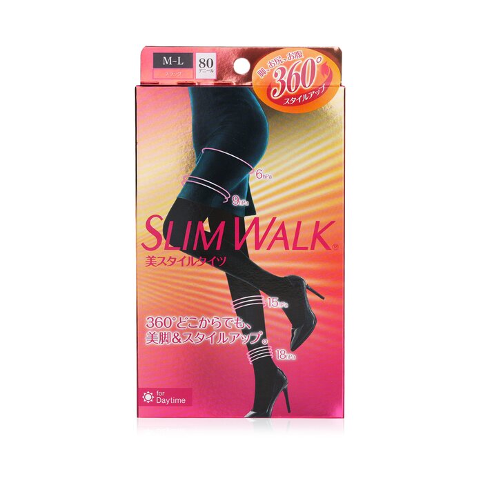 SlimWalk Compression Tights, Stepped Pressure Design - # Black (Size: M-L)  1pairProduct Thumbnail