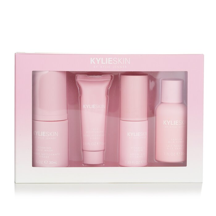 Kylie Skin 4-Piece Mini Set: Foaming Face Wash 30ml + Face Moisturizer 15ml + Vitamin C Serum 10ml + Vanilla Milk Toner 30ml  4pcsProduct Thumbnail
