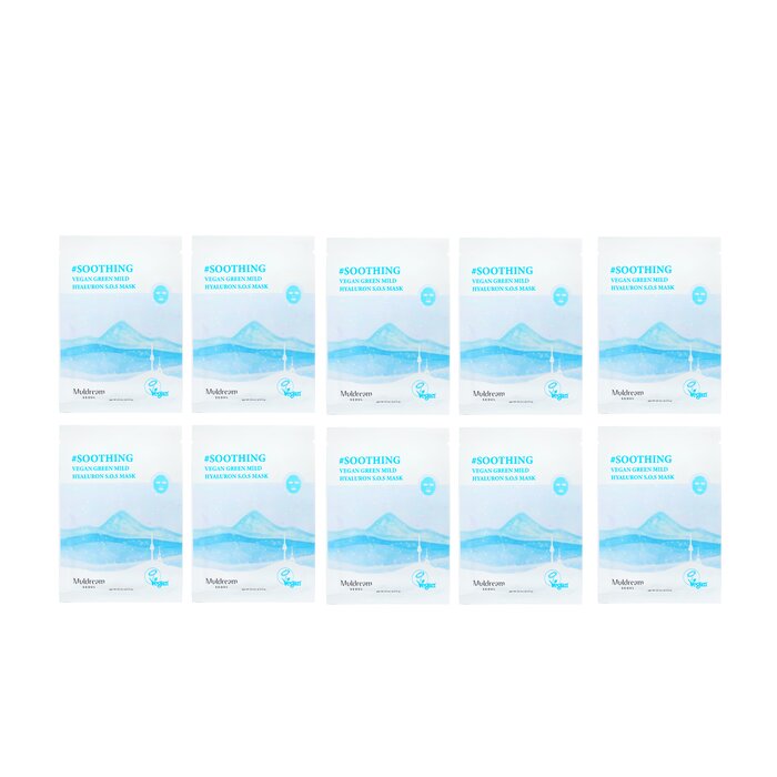 Muldream Vegan Green Mild Hyaluron S.O.S Mask 10pcsProduct Thumbnail