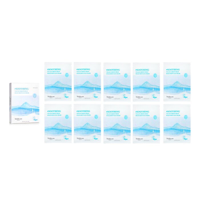 Muldream Vegan Green Mild Hyaluron S.O.S Mask 10pcsProduct Thumbnail