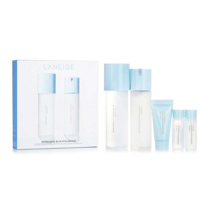 Laneige Water Bank Blue Hyaluronic 2 Step Essential Set (For Combination to Oily Skin)  5pcsProduct Thumbnail