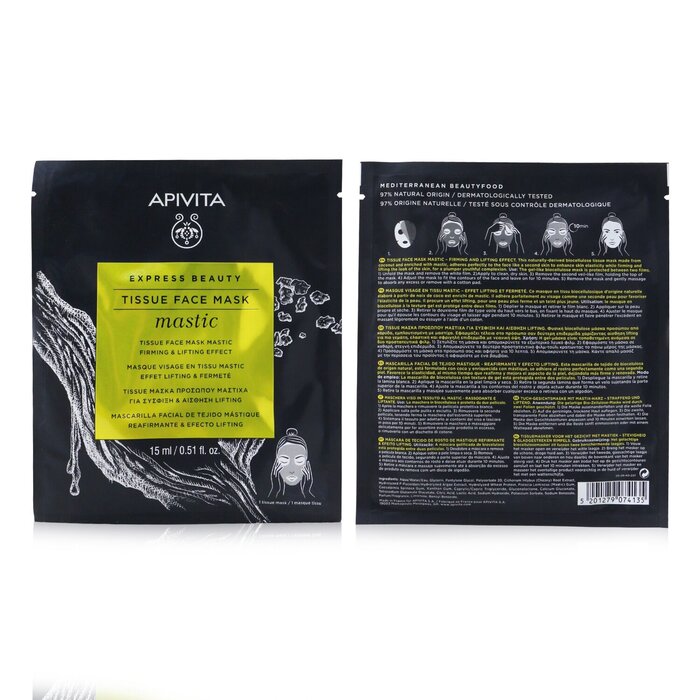 Apivita Express Beauty Tissue Face Mask with Mastic (Firming & Lifting) (Exp. Date 12/2022) 6x15ml/0.51ozProduct Thumbnail