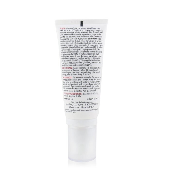 安妍科 EltaMD UV Replenish Water-Resistant Moisturizing Physical Facial Sunscreen SPF 44 (Exp. Date: 04/2023) 57g/2ozProduct Thumbnail