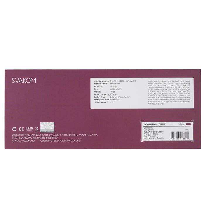 SVAKOM Mini Emma Wand Vibrator 1pcProduct Thumbnail
