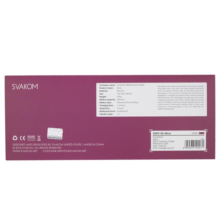 SVAKOM Alice Vibrator 1pcProduct Thumbnail