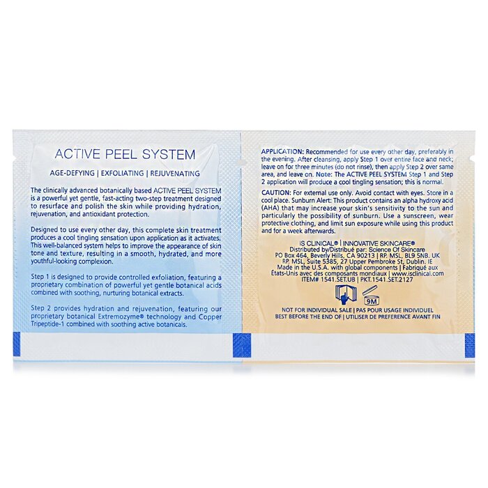 IS Clinical Active Peel System Step 1 & 2 Treatment Pads 15x2.9ml/0.098Product Thumbnail