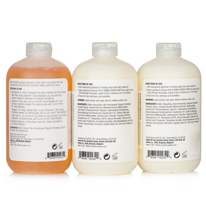Olaplex Salon Intro Kit: No. 1 Bond Multiplier 525ml + No. 2 Bond Perfector 525ml x2 3pcsProduct Thumbnail