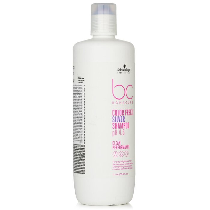 Schwarzkopf BC Bonacure pH 4.5 Color Freeze Silver Shampoo (For Grey & Lightened Hair) 1000ml/33.8ozProduct Thumbnail