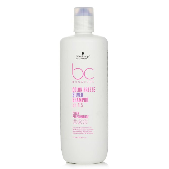 Schwarzkopf BC Bonacure pH 4.5 Color Freeze Silver Shampoo (For Grey & Lightened Hair) 1000ml/33.8ozProduct Thumbnail