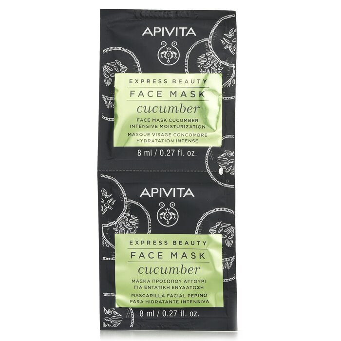 Apivita Express Beauty Face Mask with Cucumber (Intensive Moisturization) - Unboxed 6x(2x8ml)Product Thumbnail