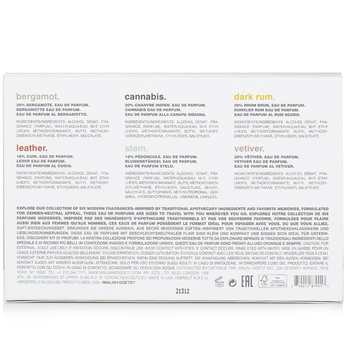 MALIN+GOETZ Fragrance Discovery Kit Set 6x(2ml/0.06oz)Product Thumbnail