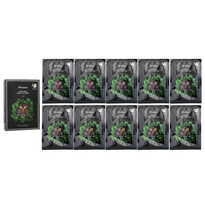 JM Solution Green Dear Tiger Cica Mask Pure 10pcsx30mlProduct Thumbnail