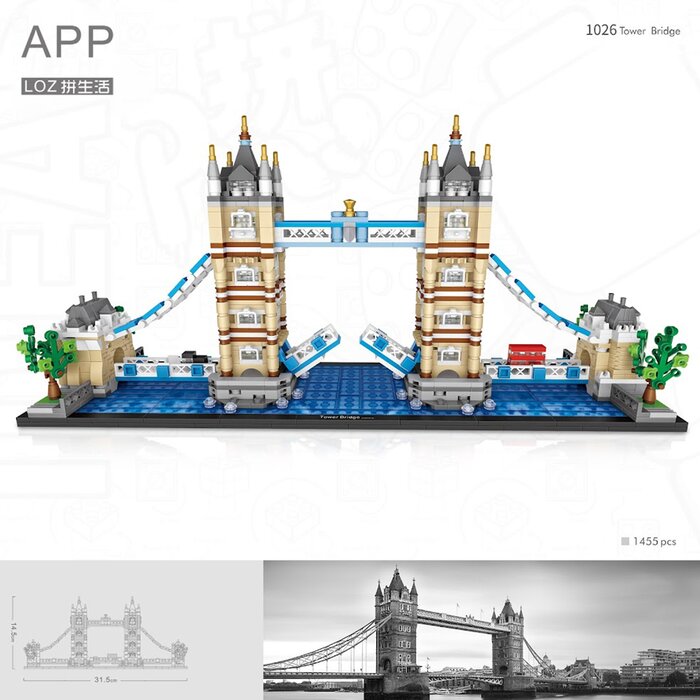 Loz LOZ Architecture Series - London Bridge(Random Packaging) 42 x 30 x 5 cmProduct Thumbnail