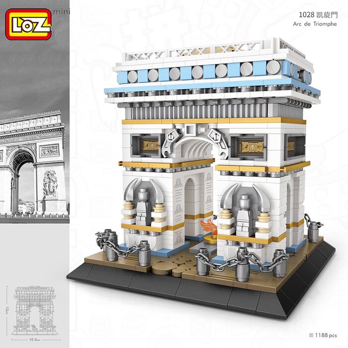 Loz LOZ Architecture Series - Arc de Triomphe(Random Packaging) 42 x 30 x 5 cmProduct Thumbnail