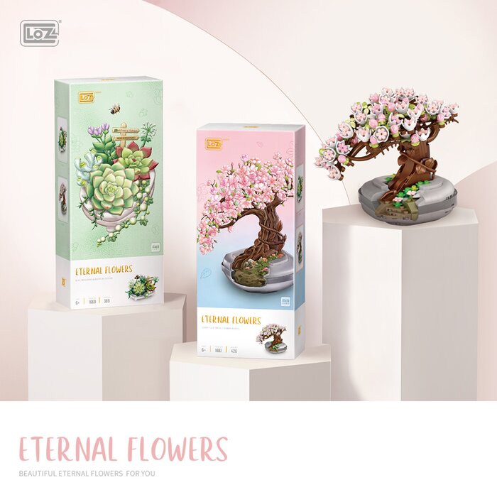 Loz LOZ Mini Blocks - Eternal Flowers Garden Series - Sakura Potted Plant(Random Packaging) 10 x 6 x 22 cmProduct Thumbnail