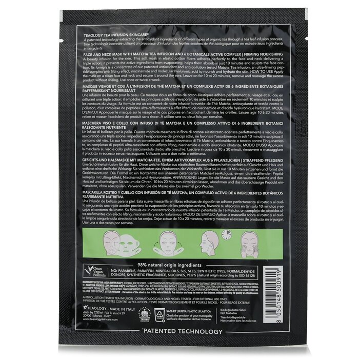 Teaology Matcha Tea Superfood Face & Neck Mask 21ml/0.17ozProduct Thumbnail