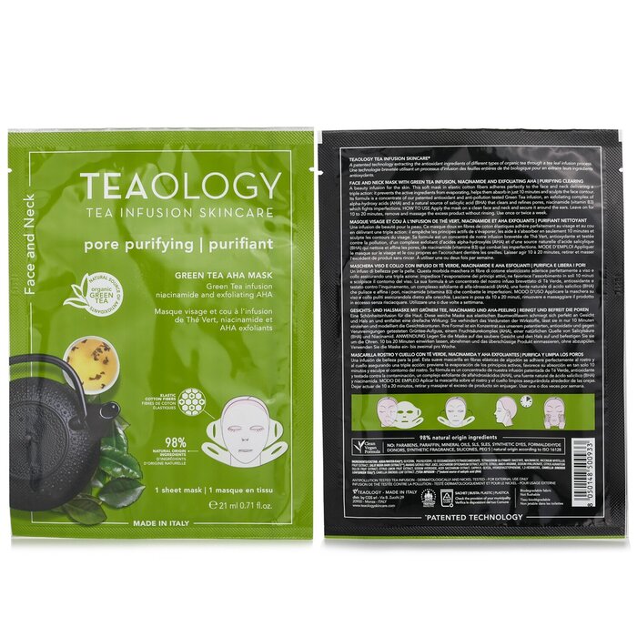 Teaology Green Tea AHA Face & Neck Mask 21ml/0.17ozProduct Thumbnail