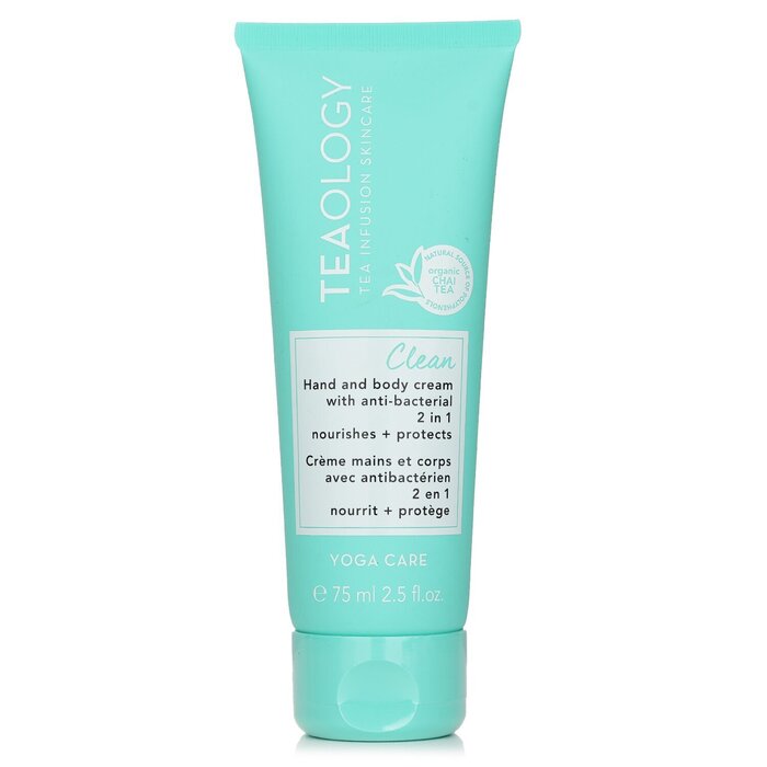 Teaology Yoga Care Clean 2 in 1 Anti Bacterial Hand & Body Cream 75ml/2.5ozProduct Thumbnail