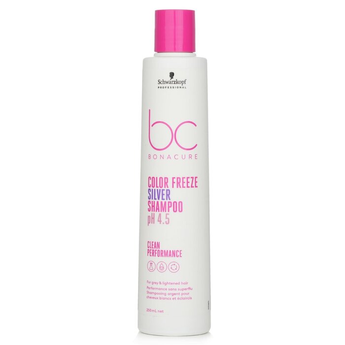 Schwarzkopf BC Bonacure pH 4.5 Color Freeze Silver Shampoo (For Grey & Lightened Hair) 250ml/8.45ozProduct Thumbnail