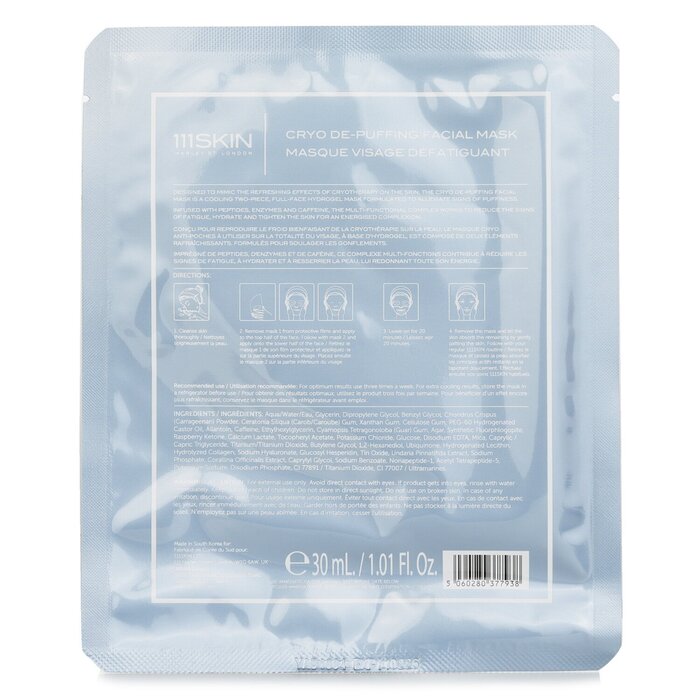 111skin Cryo De-Puffing Facial Mask 5x30ml/5x1.01ozProduct Thumbnail