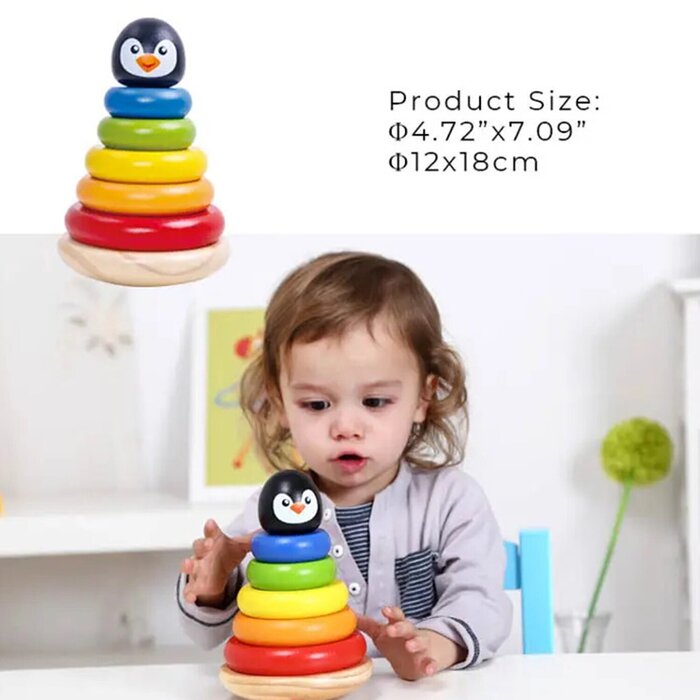 Tooky Toy Co 企鵝堆塔 12x12x18cmProduct Thumbnail