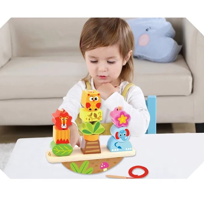 Tooky Toy Co 動物穿繩平衡堆塔 20x7x20cmProduct Thumbnail