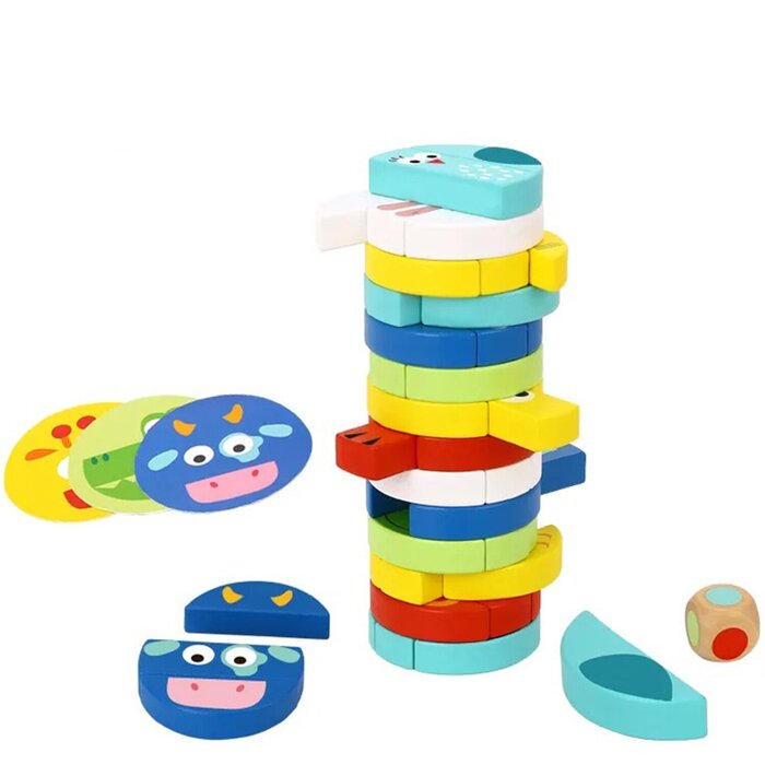 Tooky Toy Co 動物圓形疊疊高 8x8x23cmProduct Thumbnail