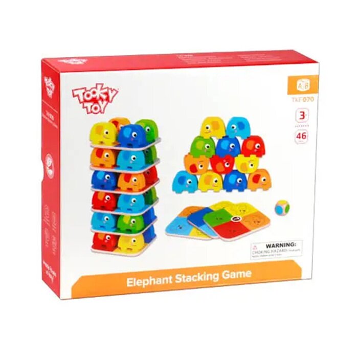 Tooky Toy Co Elephant Stacking Game 10x10x38cmProduct Thumbnail