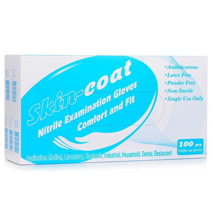 skin coat Prozone disposable nitrile gloves (blue powder-free) Size M - 100pcs 100pcs/boxProduct Thumbnail