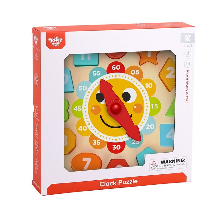 Tooky Toy Co Clock Puzzle 22x22x3cmProduct Thumbnail