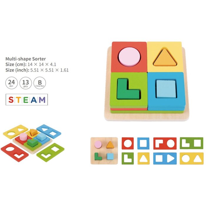 Tooky Toy Co 幾何套疊拼板 14x14x5cmProduct Thumbnail