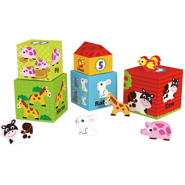 Tooky Toy Co Nesting Box - Farm 13x13x13cmProduct Thumbnail