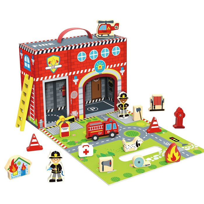 Tooky Toy Co Fire Station Box 30x10x22cmProduct Thumbnail