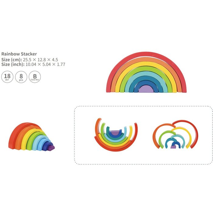 Tooky Toy Co 8個裝彩虹橋 26x13x5cmProduct Thumbnail
