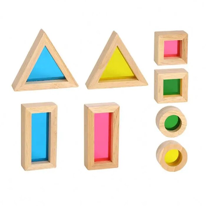 Tooky Toy Co Rainbow Sensory Blocks 27x18x4cmProduct Thumbnail